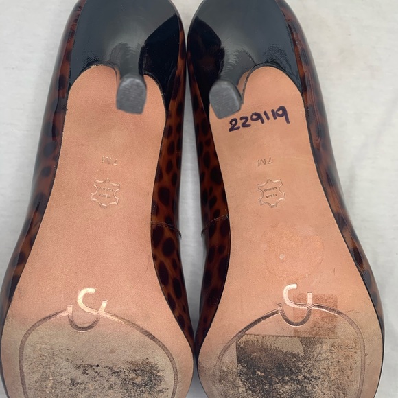 Joan & David Pumps Heels Cheetah Animal Patent 7 - Picture 10 of 12